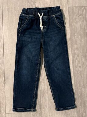 Jumping Beans Kids Dark Blue Pull-On Denim Pants. Size 3T